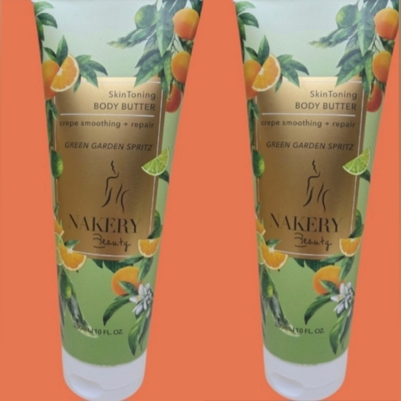 Nakery Beauty Skin Toning Body Butter Green Garden Spritz 10oz New YOU GET TWO! - Picture 1 of 5